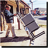 Escalera StairCat Forklift climbing curb